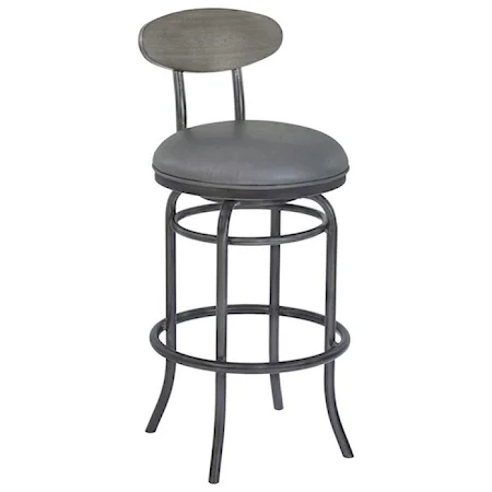 Transitional Bar Stool with Swivel Seat